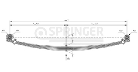 Rear leaf-spring for UAZ 2360, 3161 4 leaves