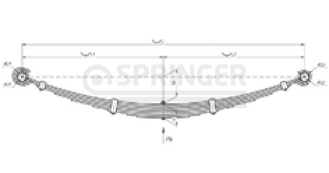 Rear leaf-spring for UAZ 469, 3151 9 leaves