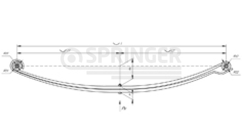 Rear leaf-spring for Iveco Daily 2 leaves