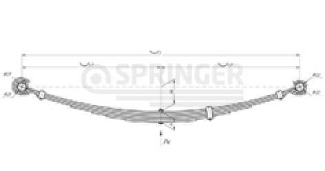 Rear leaf-spring for UAZ 469, 3151 7 leaves