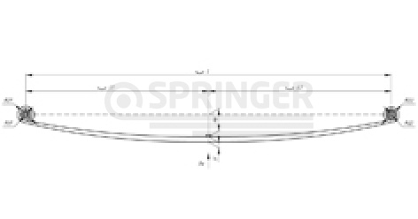 Rear leaf-spring for Fiat Ducato 244, Citroen Jumper, Peugeot Boxer 2 1 leaf