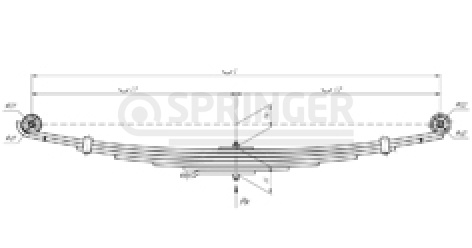Front leaf-spring for Isuzu NQR 90 7 leaves