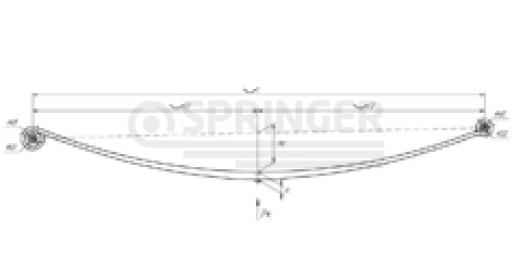 Rear leaf-spring for Mercedes Sprinter 308-316 1 leaf