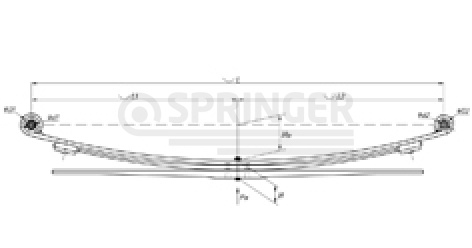 Rear leaf-spring for Mercedes Sprinter 509-519 3 leaves