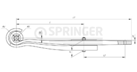Leaf-spring (Z spring) for SAF, an analog for 3155102501 2 leaves