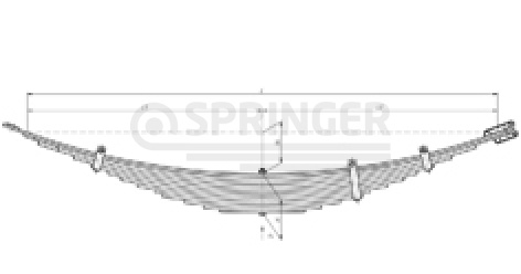 Rear leaf-spring for GAZ 4301 13 leaves