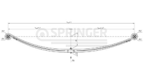 Rear leaf-spring for Mercedes Sprinter 308-316 2 leaves